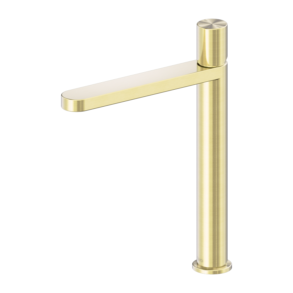 PURE SS316L TALL BASIN MIXER BRUSHED GOLD
