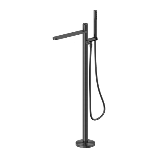 PURE SS316L PROGRESSIVE FREESTANDING BATH MIXER GRAPHITE
