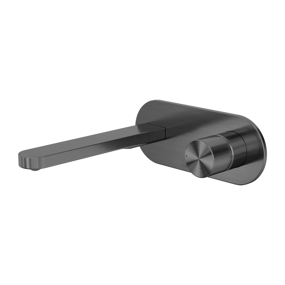 PURE SS316L PROGRESSIVE WALL BASIN/BATH MIXER GRAPHITE