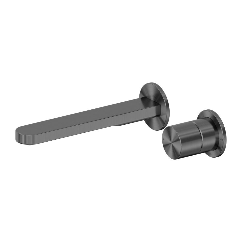 PURE SS316L PROGRESSIVE WALL BASIN/BATH MIXER SEPARATE BACK PLATE GRAPHITE (NR172210BGR) GRAPHITE
