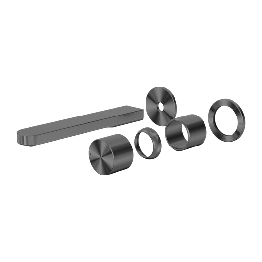PURE SS316L PROGRESSIVE WALL BASIN/BATH MIXER SEPARATE BACK PLATE TRIM KITS ONLY GRAPHITE (NR172210BTGR) GRAPHITE