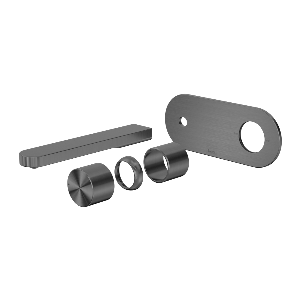 PURE SS316L PROGRESSIVE WALL BASIN/BATH MIXER TRIM KITS ONLY GRAPHITE