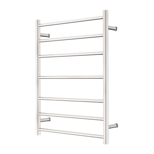 MECCA 240V 7 BAR HEATED TOWEL LADDER BRUSHED NICKEL