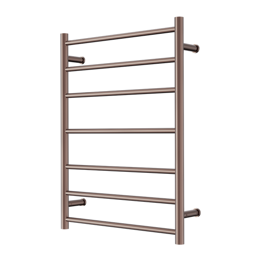 MECCA 240V 7 BAR HEATED TOWEL LADDER BRUSHED BRONZE