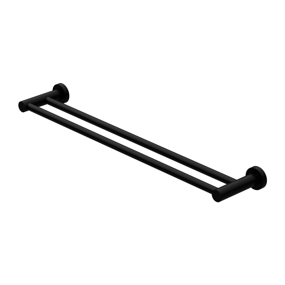 MECCA DOUBLE TOWEL RAIL 600/800MM MATTE BLACK