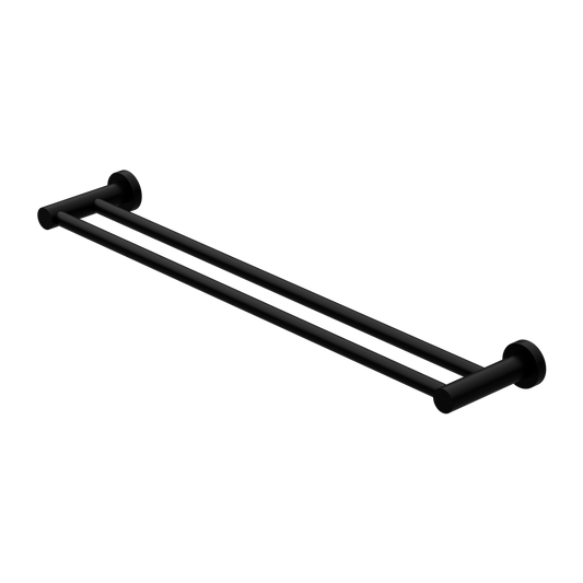 MECCA DOUBLE TOWEL RAIL 600/800MM MATTE BLACK