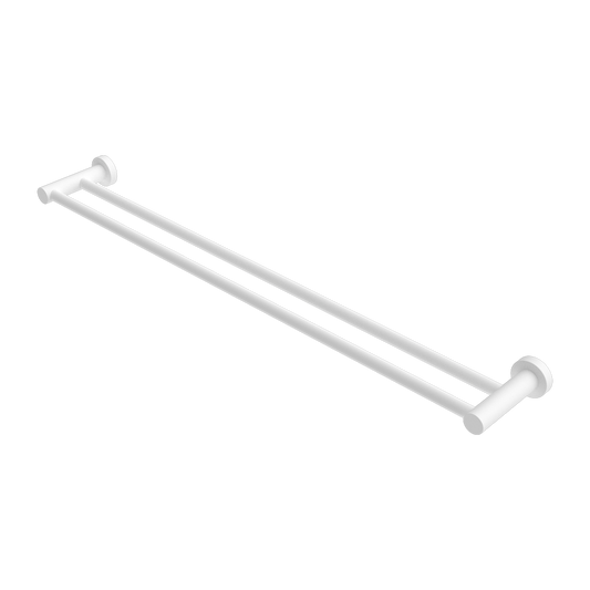 MECCA DOUBLE TOWEL RAIL 600/800MM MATTE WHITE