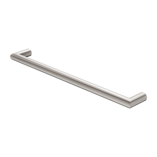 MECCA 240V SINGLE HEATED TOWEL RAIL BRUSHED NICKEL