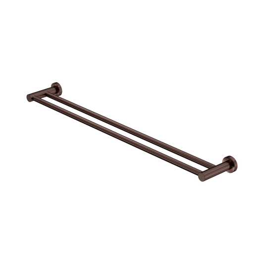 Mecca Double Towel Rail 600/800mm Rome Bronze