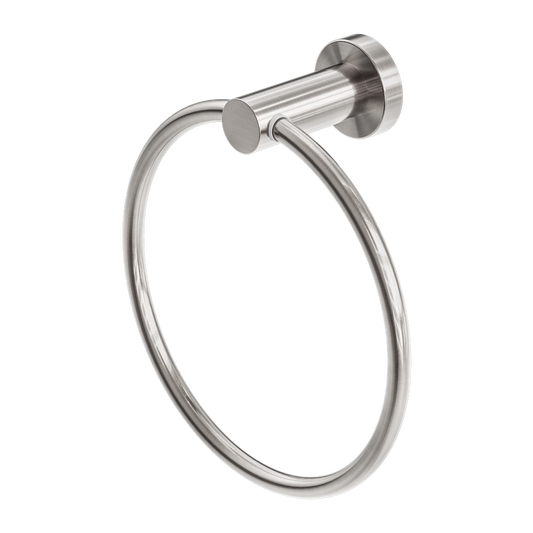 MECCA HAND TOWEL RING BRUSHED NICKEL