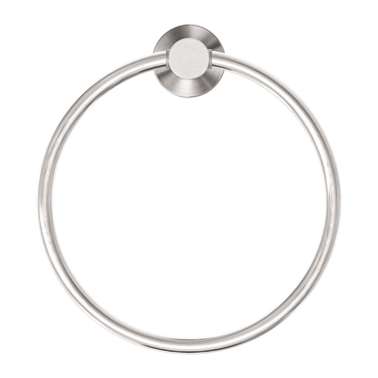 MECCA HAND TOWEL RING BRUSHED NICKEL