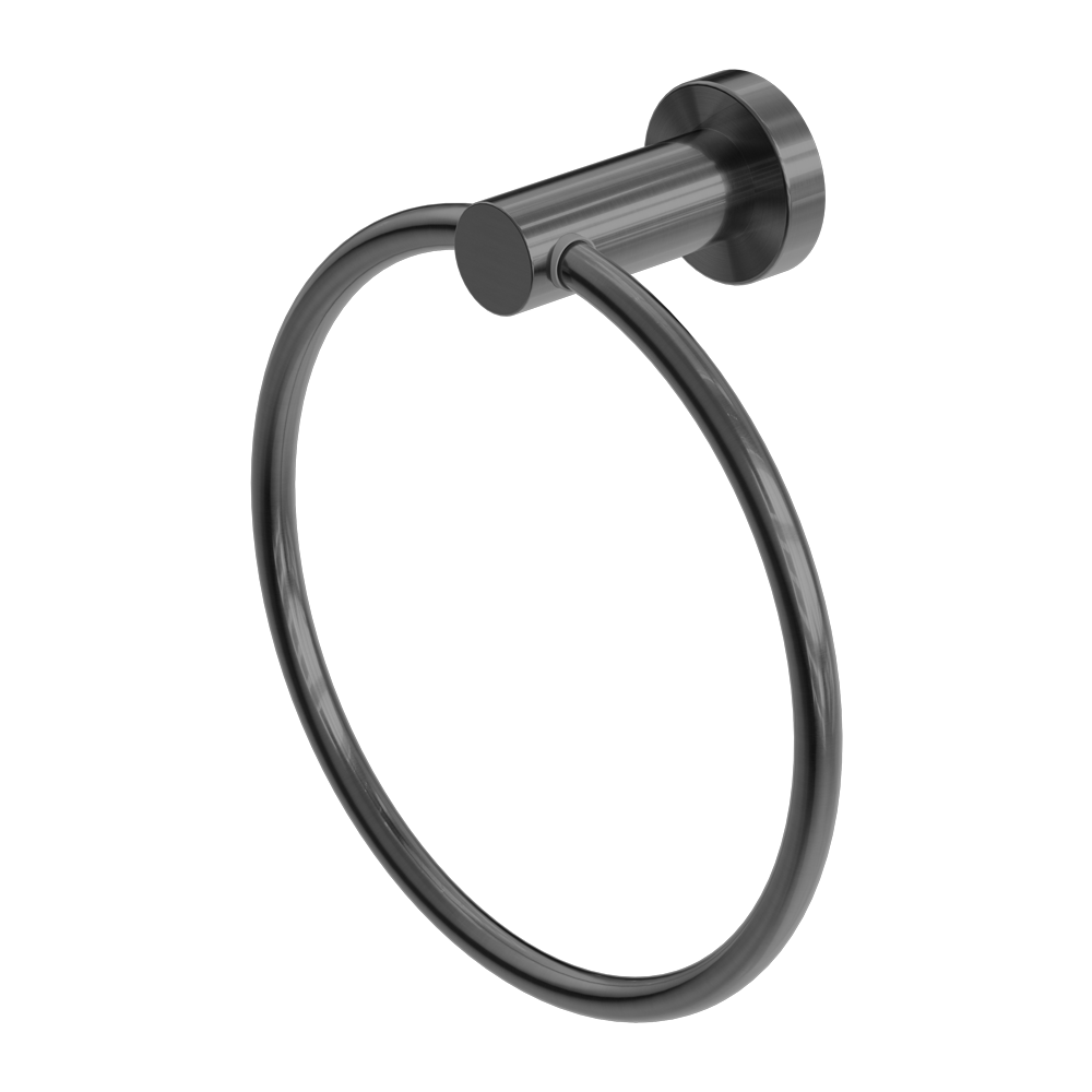 MECCA HAND TOWEL RING GUN METAL GREY