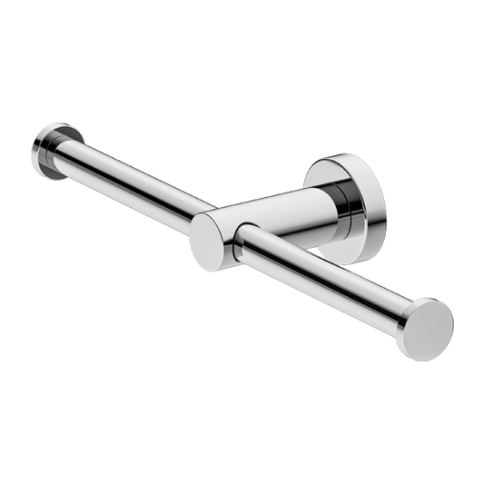 MECCA DOUBLE TOILET ROLL HOLDER CHROME