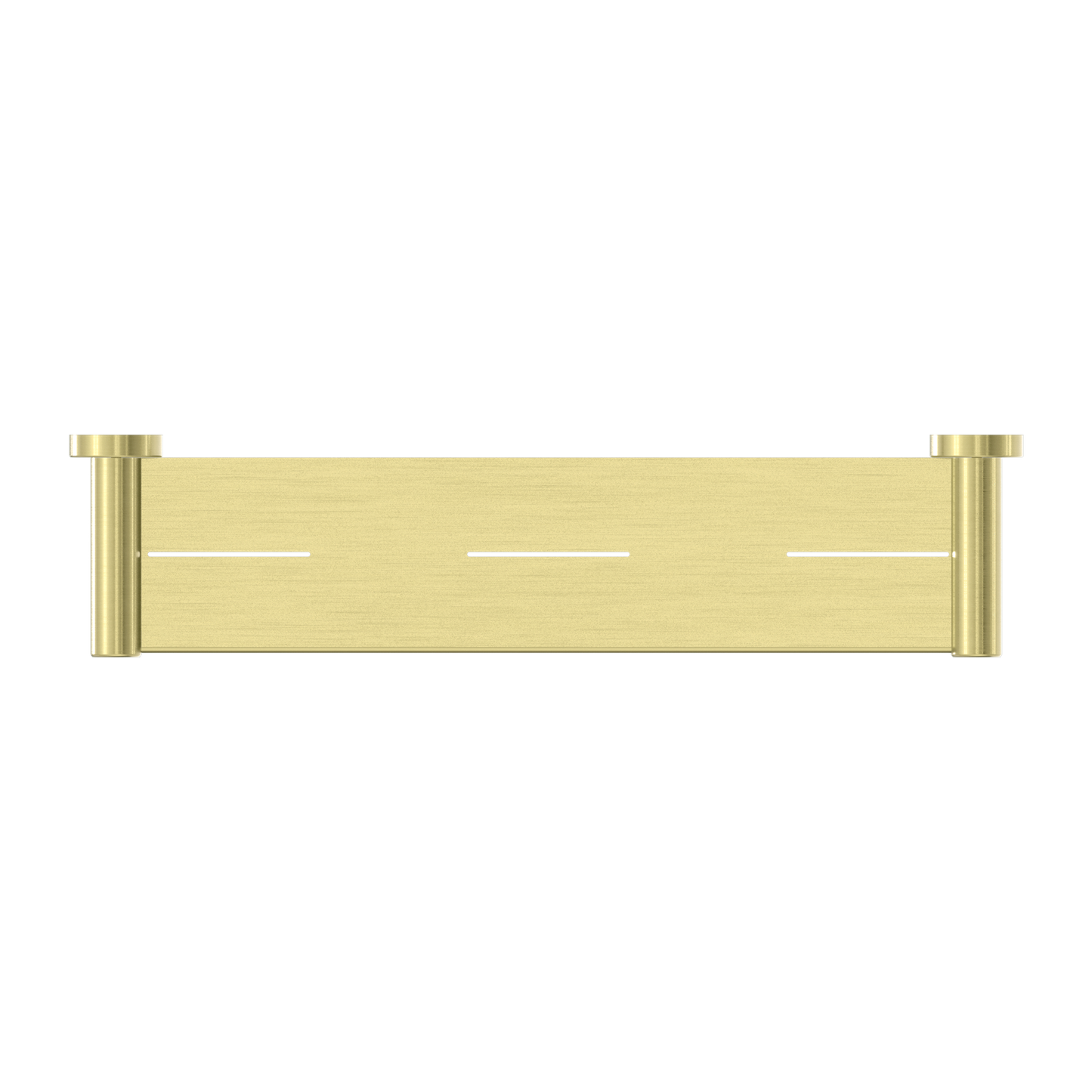 MECCA METAL SHOWER SHELF BRUSHED GOLD