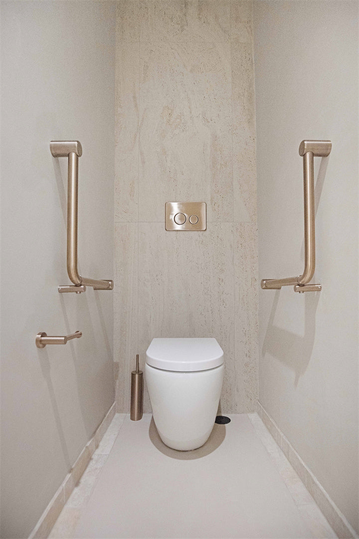 Mecca Toilet Brush Holder Brushed Bronze — Toilet Roll & Brush Holders