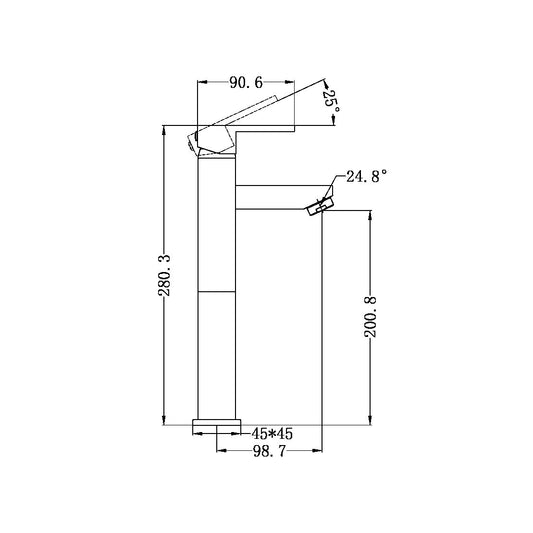 VIBE TALL BASIN MIXER CH (NR200701ACH) CHROME