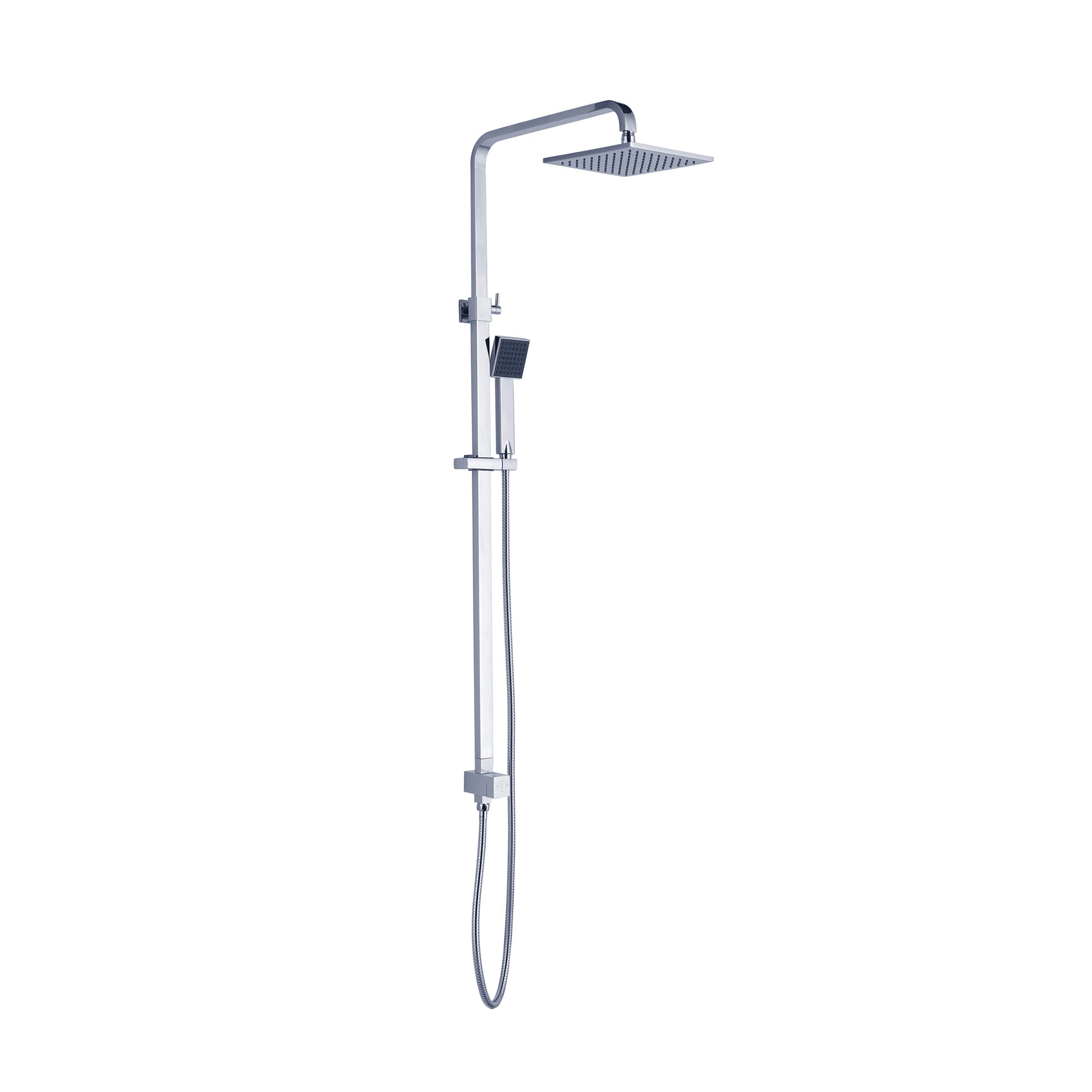SQUARE TWIN SHOWER BOTTOM INLET CHROME (NR200705BBCH) CHROME