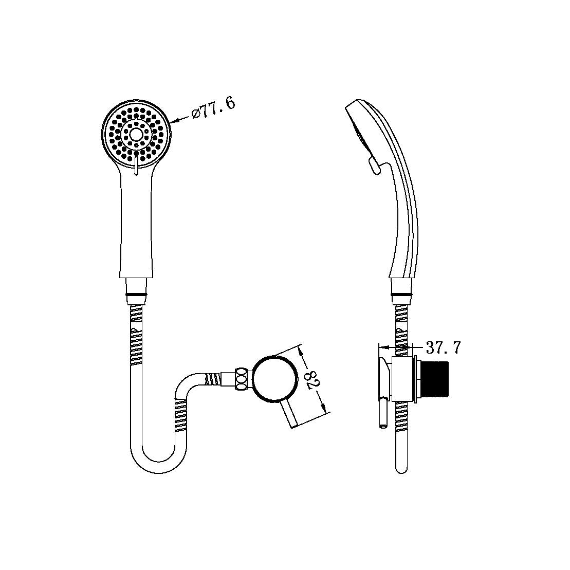 CARAVAN EXTERNAL SHOWER CHROME