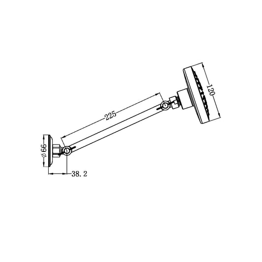 X PLUS ALL DIRECTION SHOWER HEAD MATTE BLACK