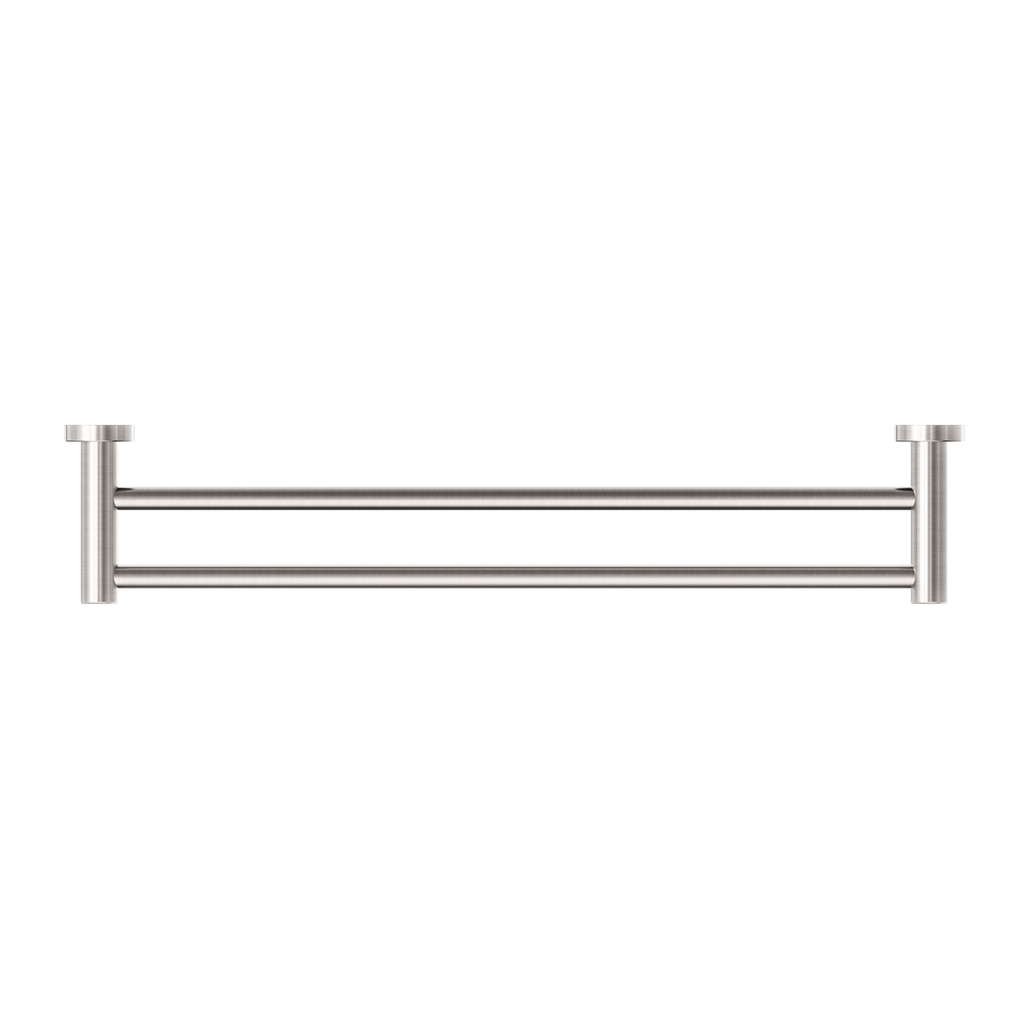 DOLCE II DOUBLE TOWEL RAIL 600/800MM BRUSHED NICKEL