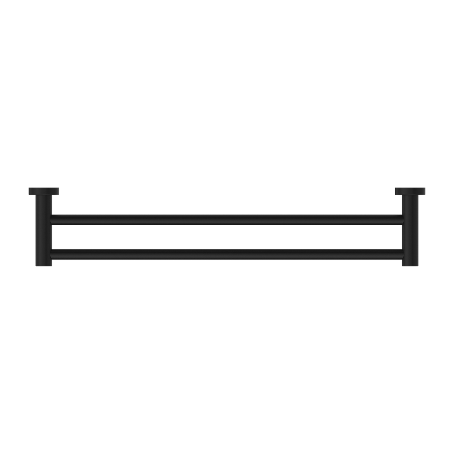 DOLCE II DOUBLE TOWEL RAIL 600/800MM MATTE BLACK