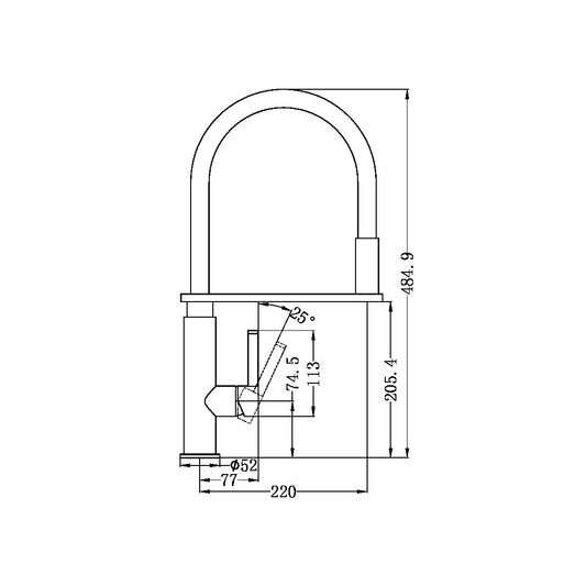 RIT PULL OUT SINK MIXER CHROME