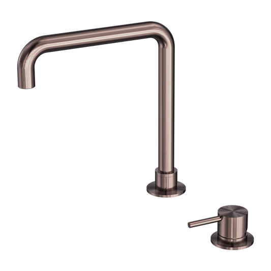 MECCA HOB BASIN MIXER SQUARE SWIVEL SPOUT BRUSHED BRONZE