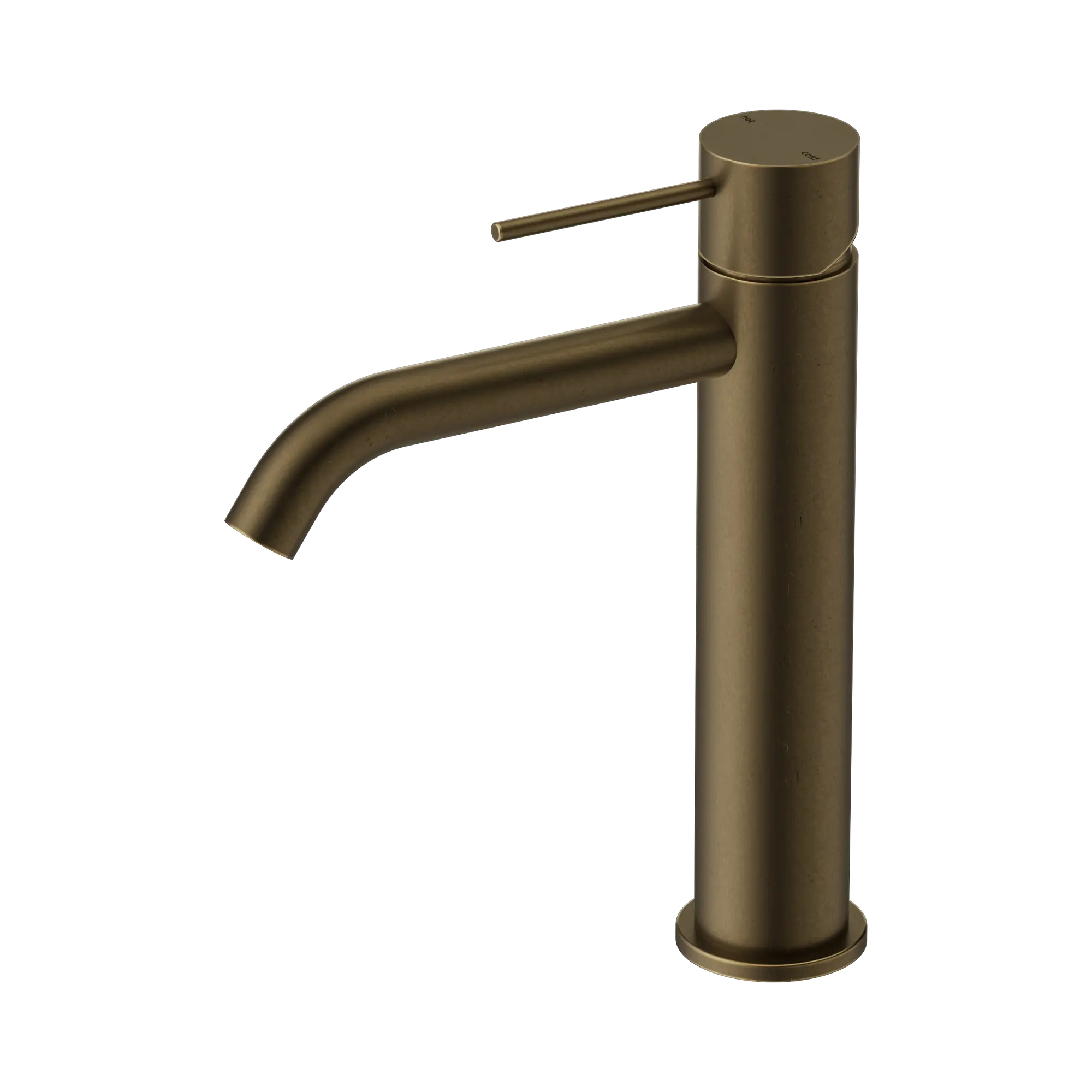 Mecca Mid Tall Basin Mixer Tumbled Antique Brass