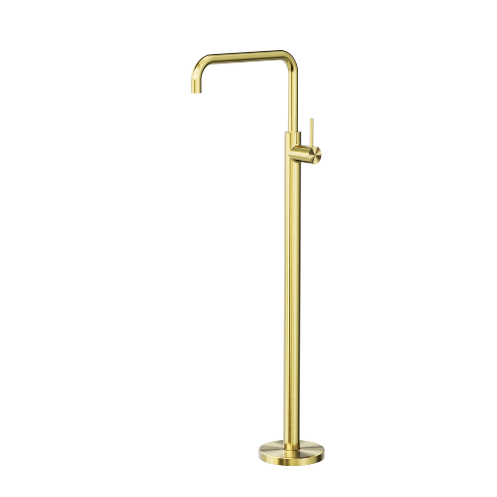 MECCA FREESTANDING BATH MIXER SQUARE SHAPE BRUSHED GOLD