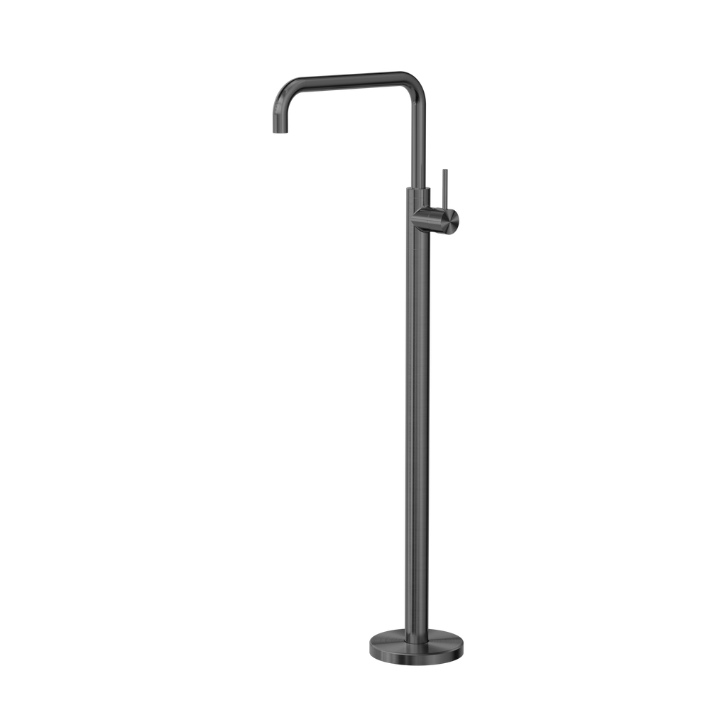 MECCA FREESTANDING BATH MIXER SQUARE SHAPE GUN METAL