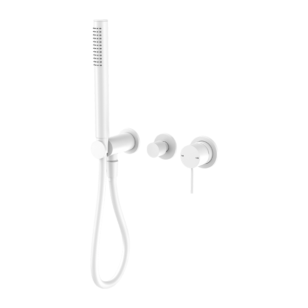 MECCA SHOWER MIXER DIVERTOR SYSTEM SEPARATE BACK PLATE MW (NR221903FMW) MATTE WHITE