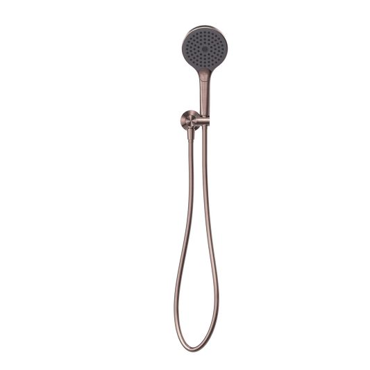 MECCA SHOWER ON BRACKET WITH AIR SHOWER II BRUSHED BRONZE