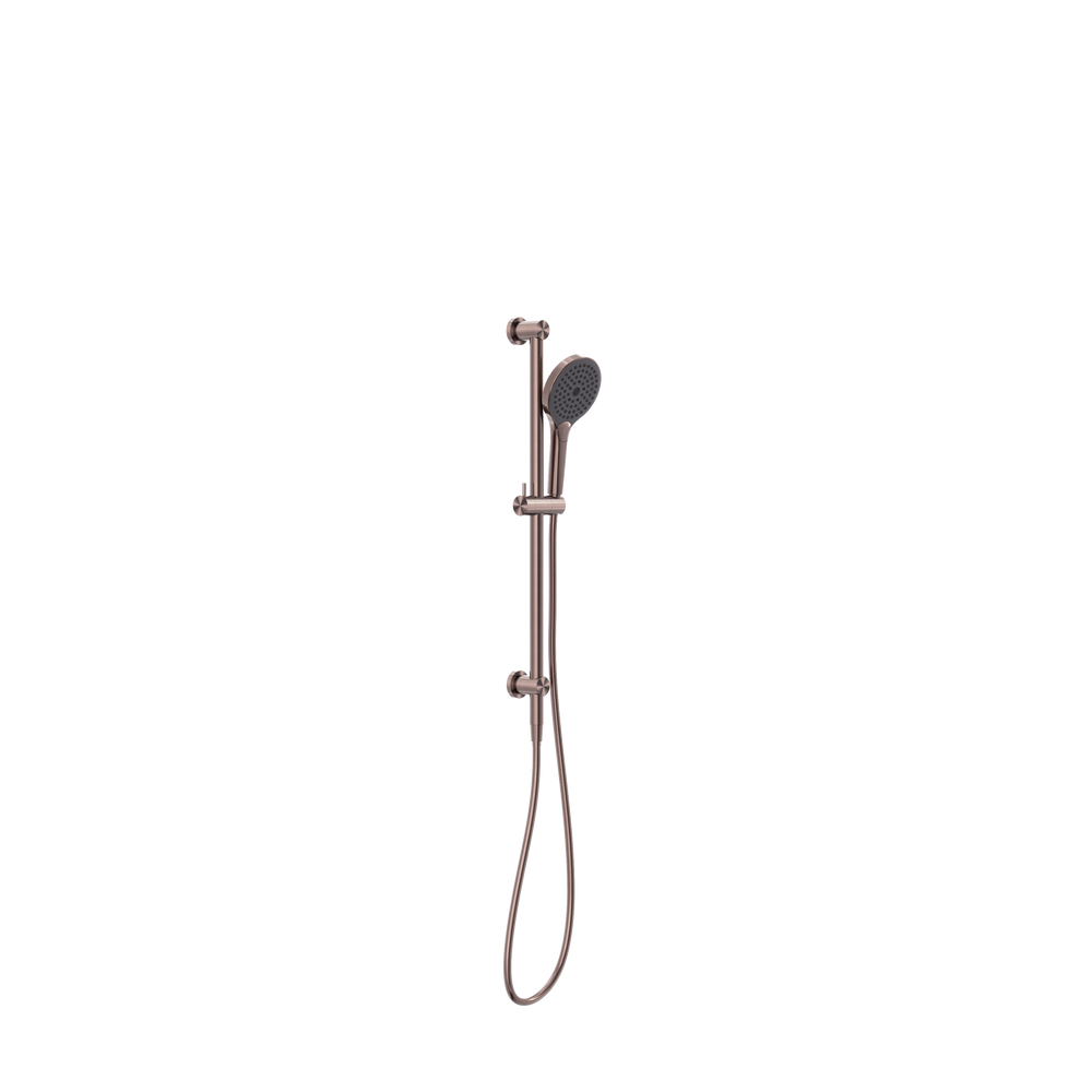 MECCA SHOWER RAIL WITH AIR SHOWER II BRUSHED BRONZE