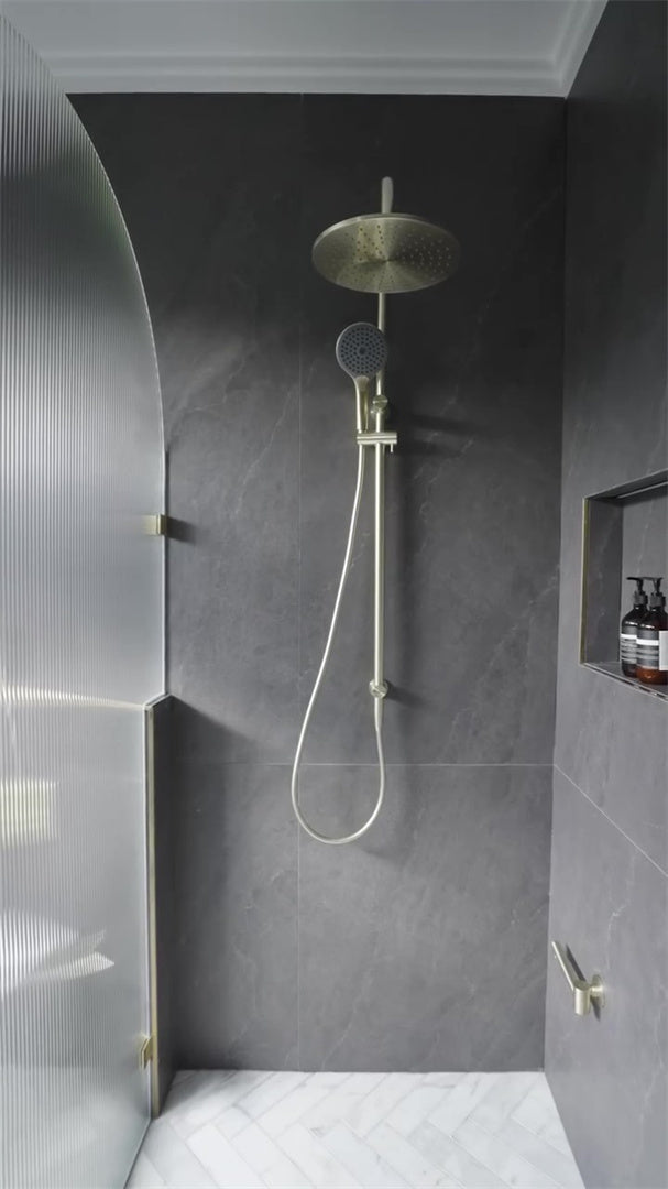 MECCA TWIN SHOWER WITH AIR SHOWER II BRUSHED GOLD