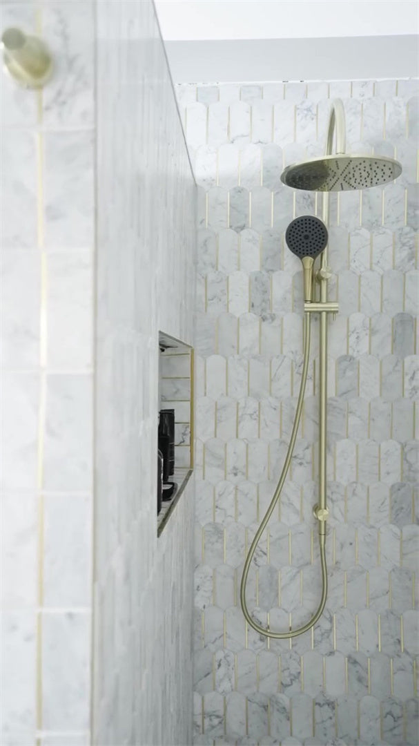 MECCA TWIN SHOWER WITH AIR SHOWER II BRUSHED GOLD