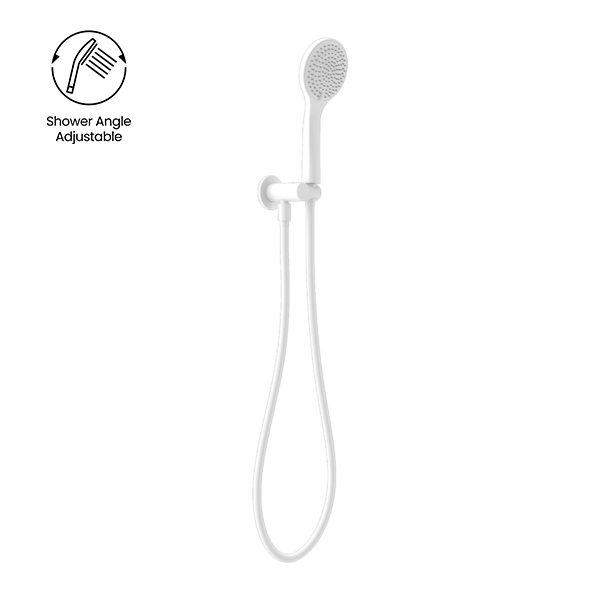 MECCA SHOWER ON BRACKET WITH AIR SHOWER CHROME (NR221905CH) MATTE WHITE