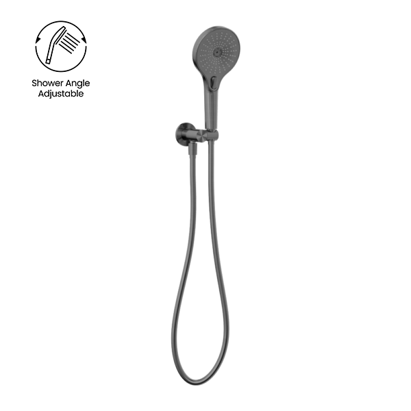 MECCA SHOWER ON BRACKET GUN METAL GREY