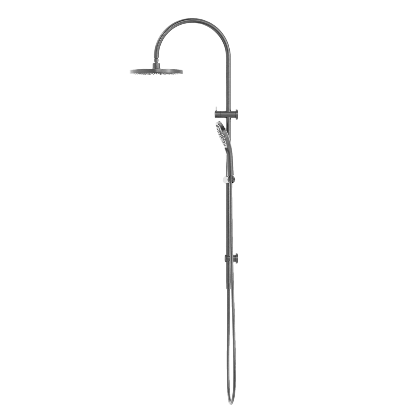 MECCA TWIN SHOWER GUN METAL GREY