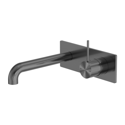 MECCA WALL BASIN/BATH MIXER HANDLE UP 160/185/230MM GM (NR221907B160/185/230 GM) GUN METAL