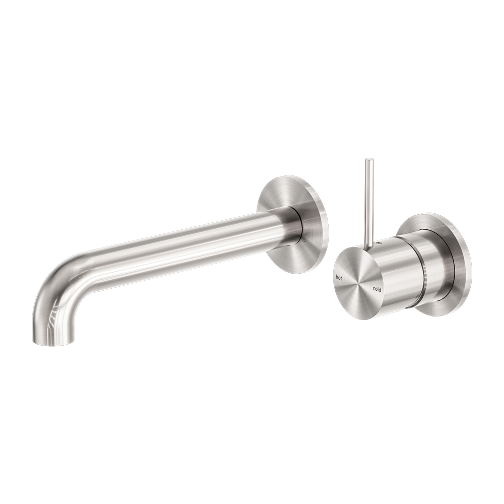 MECCA WALL BASIN/BATH MIXER HANDLE UP 185 MM BN (SEPARATE BACK PLATE) (NR221907D185BN) BRUSHED NICKEL