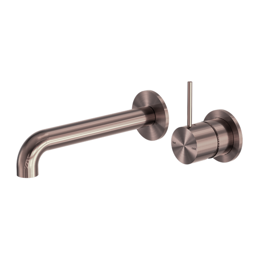 MECCA WALL BASIN/BATH MIXER HANDLE UP 160/185 MM BZ (SEPARATE BACK PLATE) (NR221907D185BZ) BRUSHED BRONZE