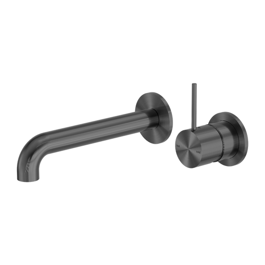 MECCA WALL BASIN/BATH MIXER HANDLE UP 160/185/230 MM GM (SEPARATE BACK PLATE) (NR221907D160/185/230 GM) GUN METAL