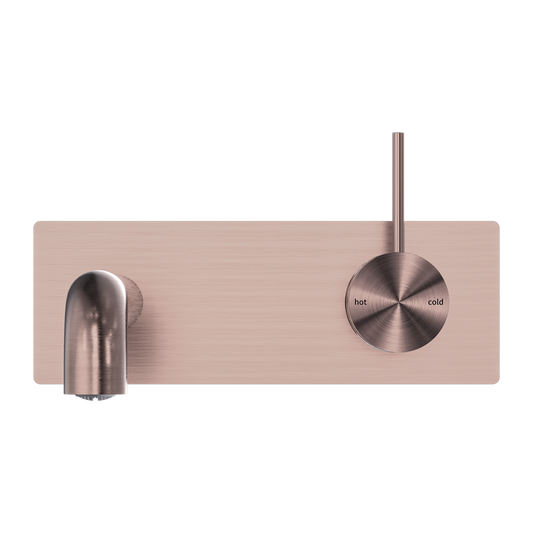 MECCA WALL BASIN/BATH MIXER HANDLE UP 185MM BZ (NR221907B185BZ) BRUSHED BRONZE