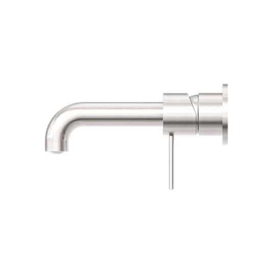 MECCA WALL BASIN/BATH MIXER SEPARATE BACK PLATE 120/160/185/230/260MM BRUSHED NICKEL