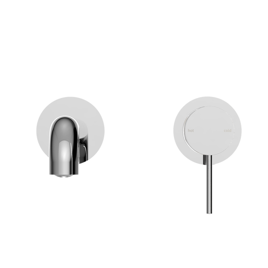 MECCA WALL BASIN/BATH MIXER 185MM CH ( SEPARATE BACK PLATE)(NR221907C185CH) CHROME