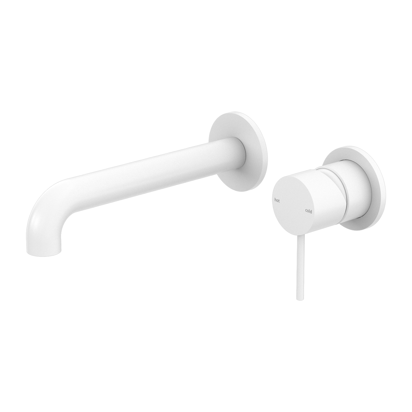MECCA WALL BASIN/BATH MIXER 160/185/230MM MW ( SEPARATE BACK PLATE ) (NR221907C160/185/230MW) MATTE WHITE
