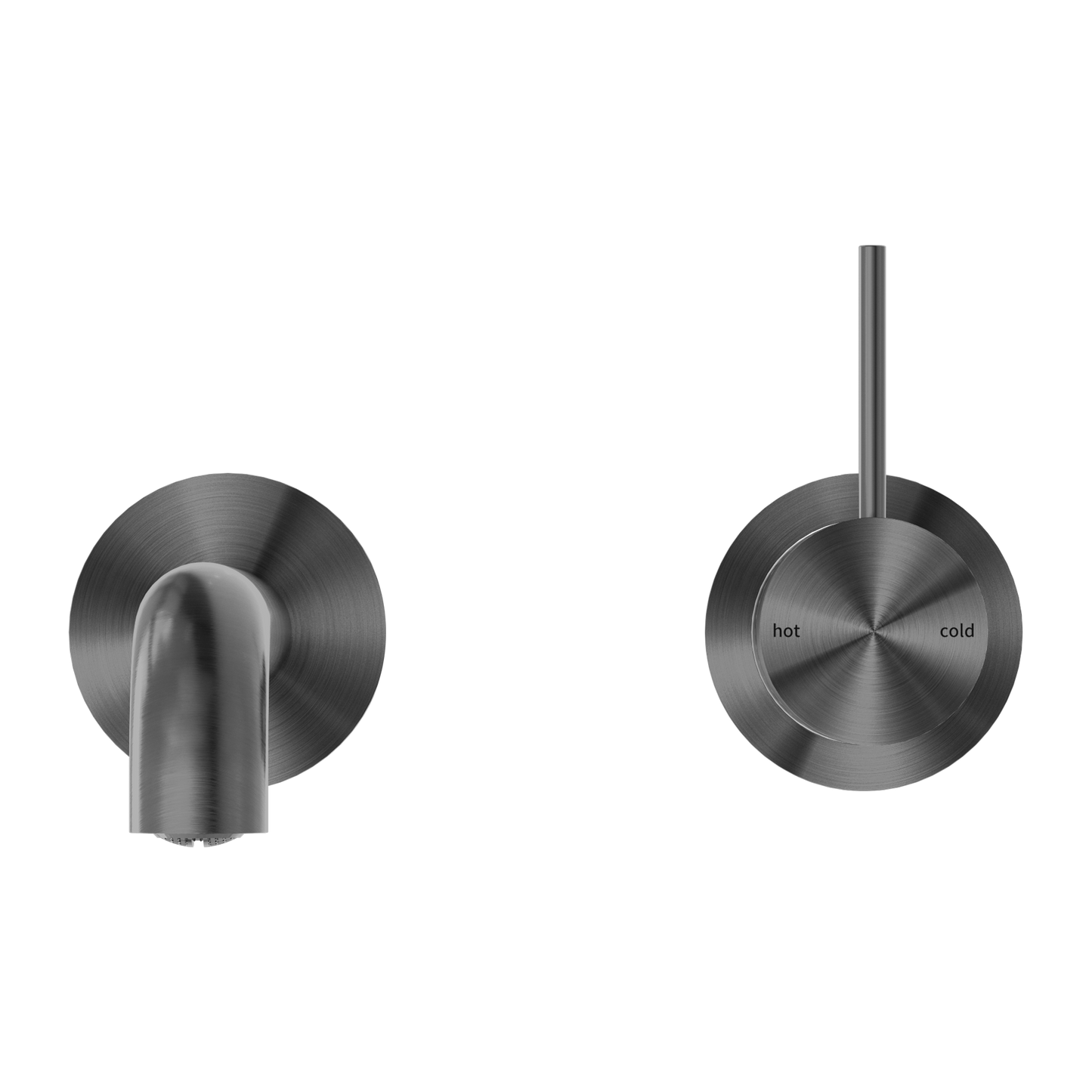 MECCA WALL BASIN/BATH MIXER SEPARATE BACK PLATE HANDLE UP 120/160/185/230/260MM GUN METAL