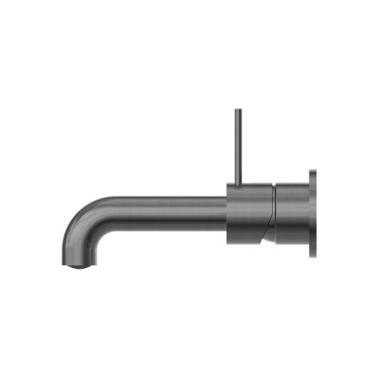 MECCA WALL BASIN/BATH MIXER HANDLE UP 160/185/230 MM GM (SEPARATE BACK PLATE) (NR221907D160/185/230 GM) GUN METAL