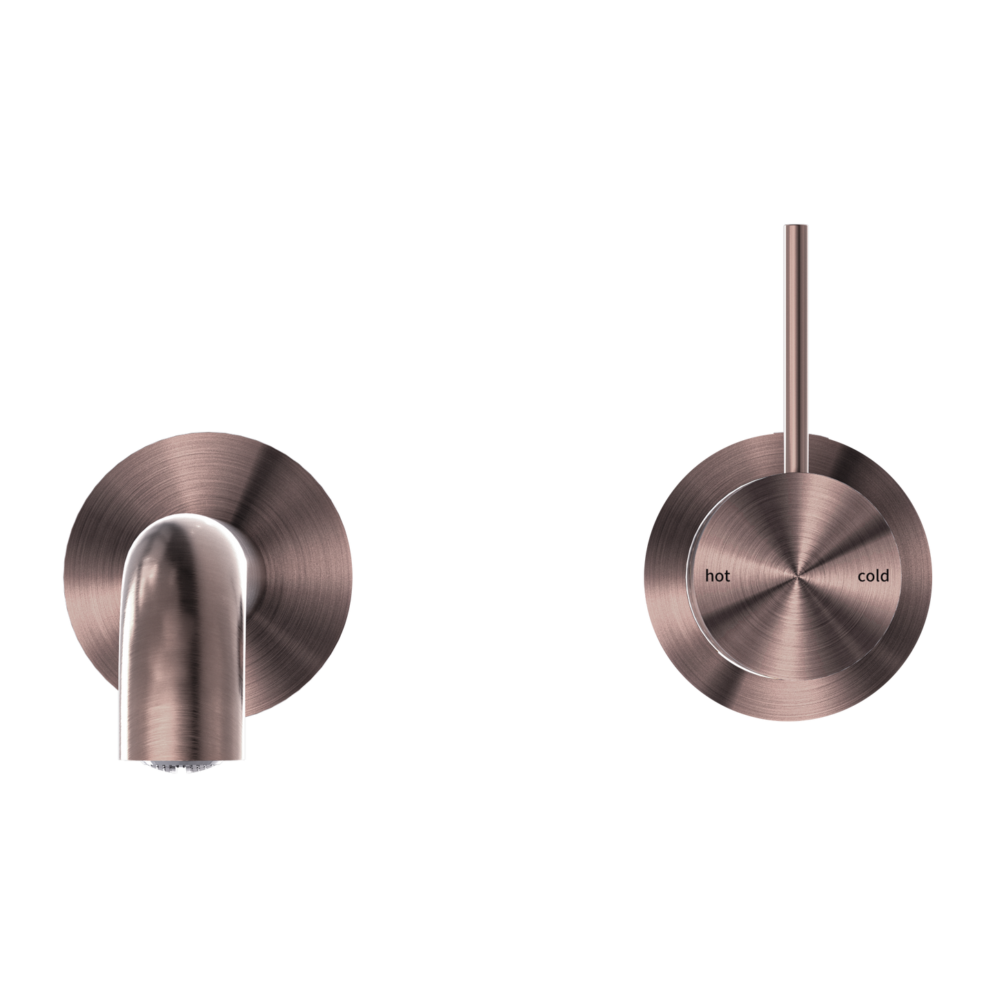 MECCA WALL BASIN/BATH MIXER SEPARATE BACK PLATE HANDLE UP 120/160/185/230/260MM BRUSHED BRONZE