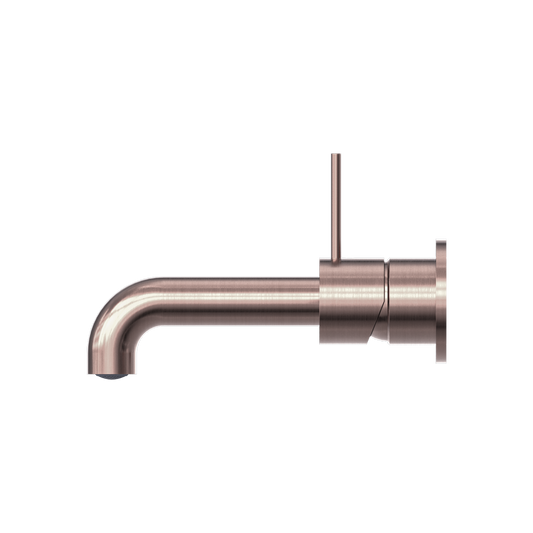 MECCA WALL BASIN/BATH MIXER SEPARATE BACK PLATE HANDLE UP 120/160/185/230/260MM BRUSHED BRONZE